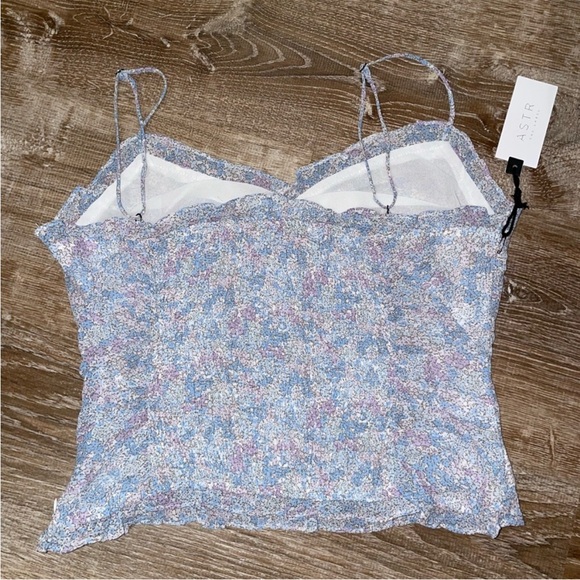 NWT Ruched Floral Camisole - Blue Multi Ditsy - Picture 6 of 7